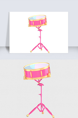 粉色漂浮元素架子鼓