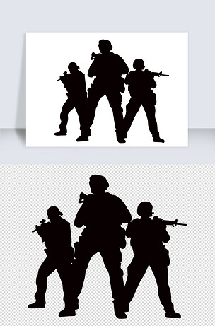 特种兵野战军战士剪影