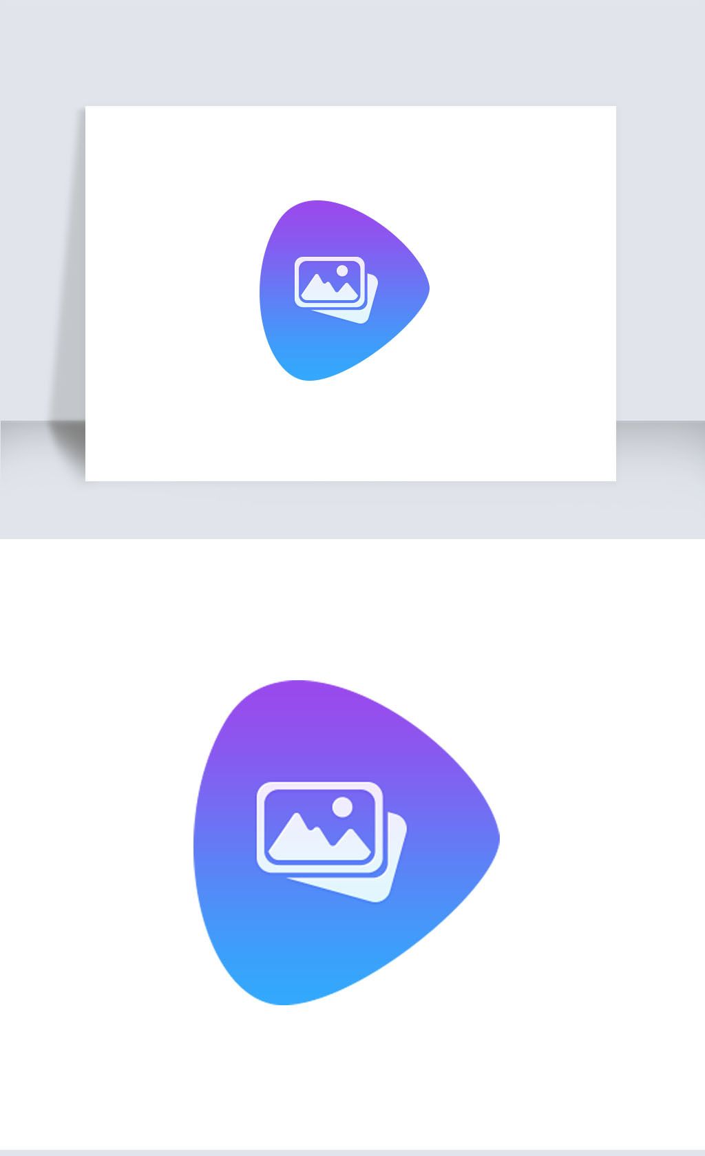 彩色渐变图片图库相册图标设计