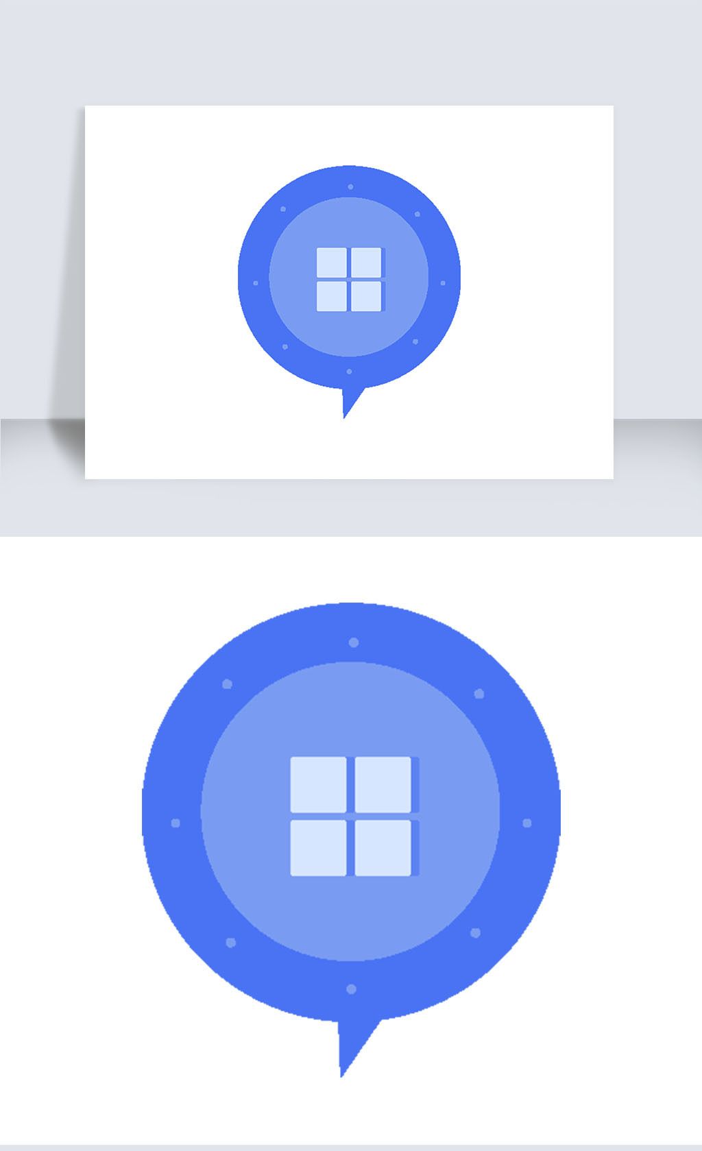 2019年蓝色2.5d功能模块电脑图标