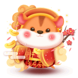 鼠吉祥物免抠元素|2020年红色鼠年吉祥物gif元素