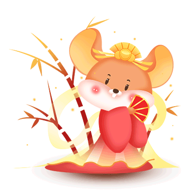 2020鼠年卡通吉祥物gif元素
