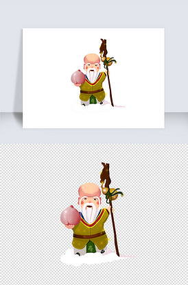 2020新年老寿星卡通形象