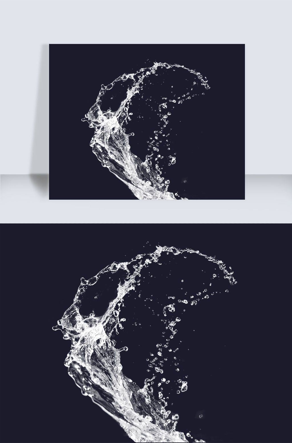 高清挥洒的白色水花浪花免扣元素