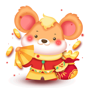 2020鼠年卡通可爱老鼠gif元素