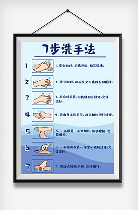 新冠洗手法的七个步骤图片