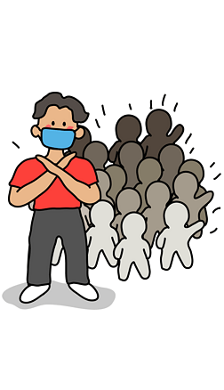 禁止大便插画|男孩不聚众禁止聚集疫情防控新冠疫情