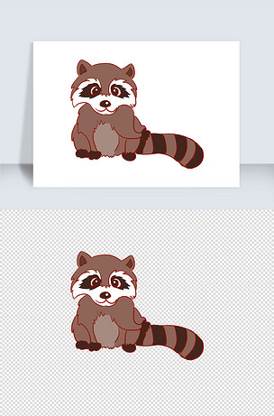 果子狸手绘卡通元素