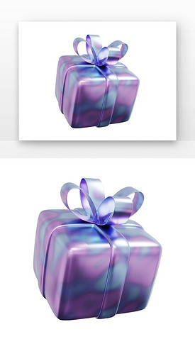 感恩节创意酸性礼盒和爱心酸性礼盒紫色礼物