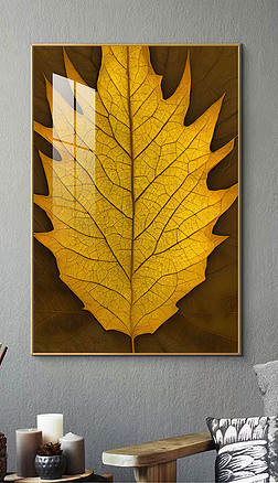 树叶 艺术装饰画|现代秋韵树叶艺术客厅装饰画