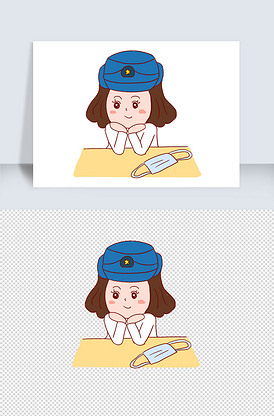 军医医护手绘卡通元素