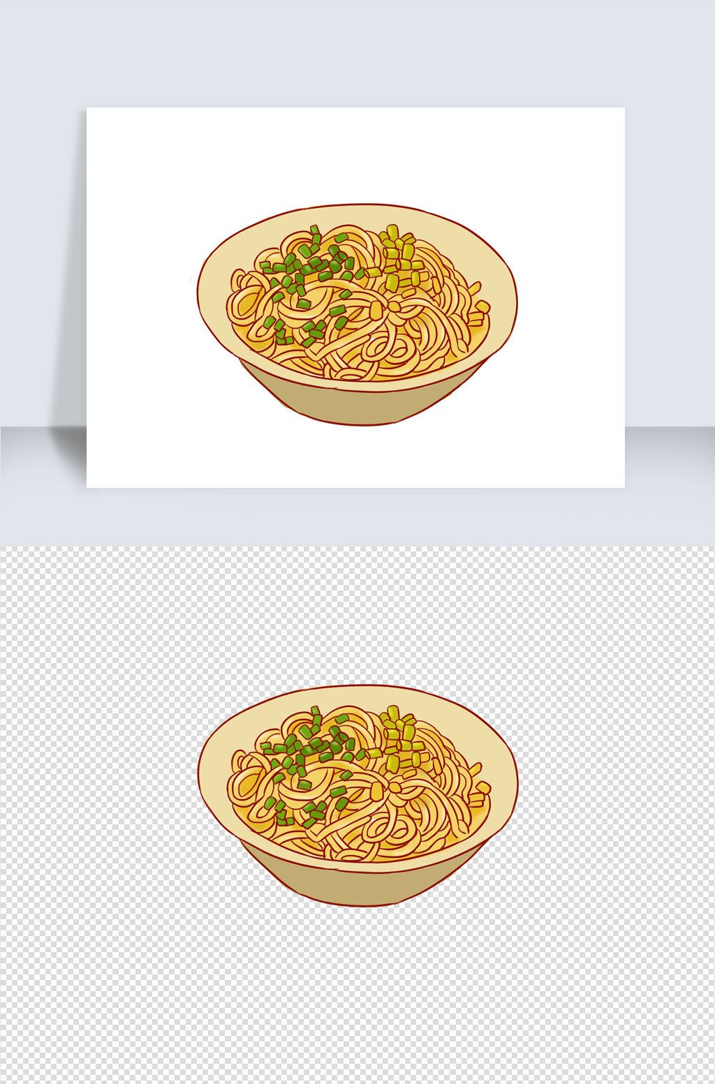 热干面手绘卡通元素下载-编号25580609-其他-我图网