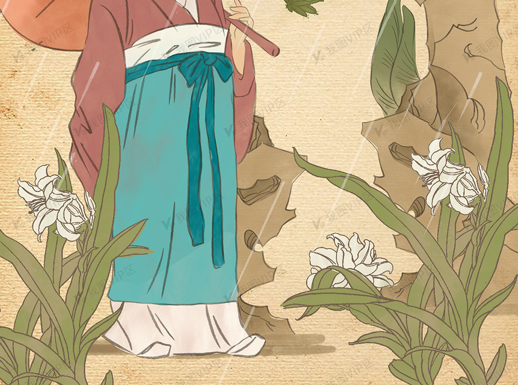 国学古风手绘插画