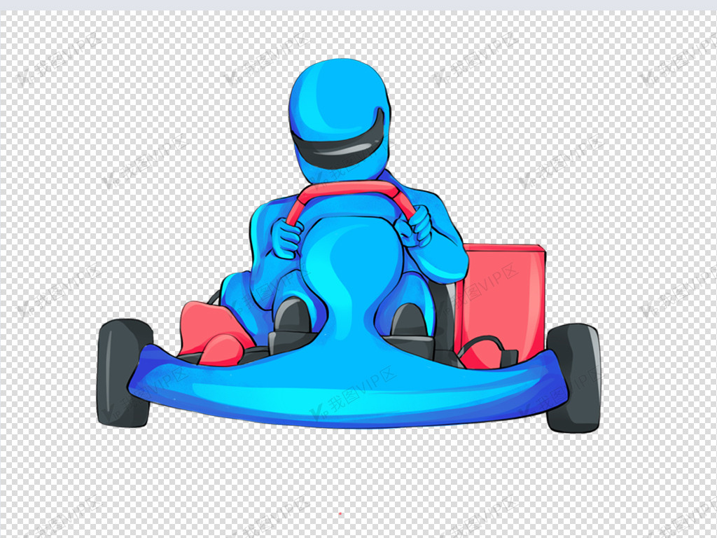 卡丁车插画元素