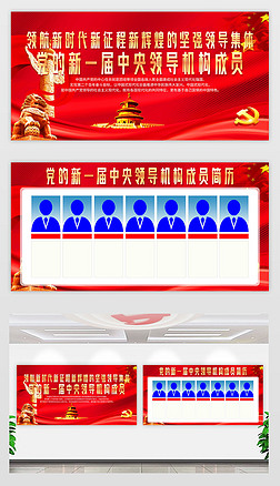 党建二十届中央领导机构成员简历展板宣传栏