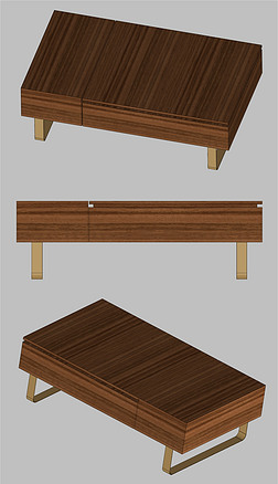 d3d图片家具构件|茶几3d立体模型(附stp)