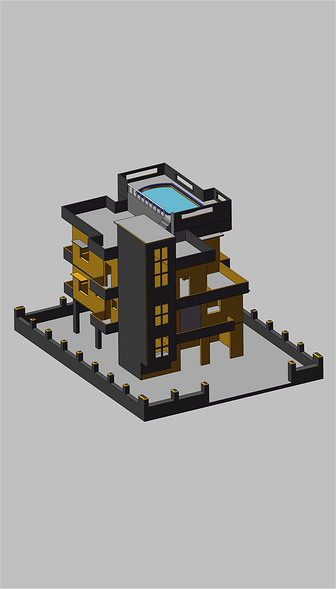 别墅3D建筑模型（附带DWG、IGS）