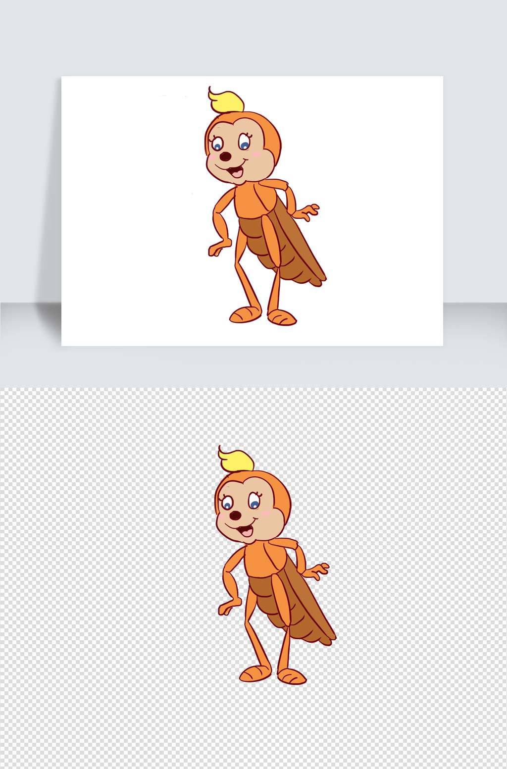 夏虫手绘卡通元素