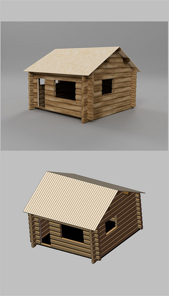 小木屋3D模型（附带STP、IGS）