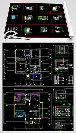 某住宅别墅CAD家装设计图
