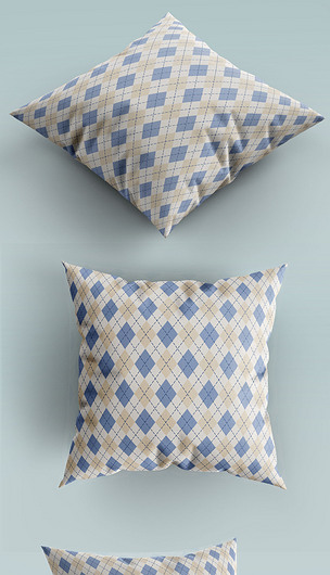 花格子抱枕
