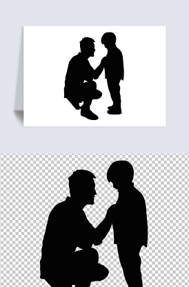 父子亲密交流剪影