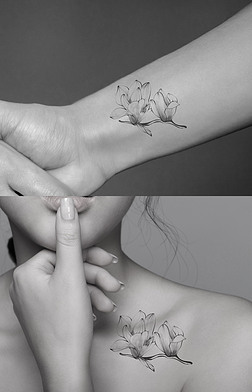 木兰花纹身图案