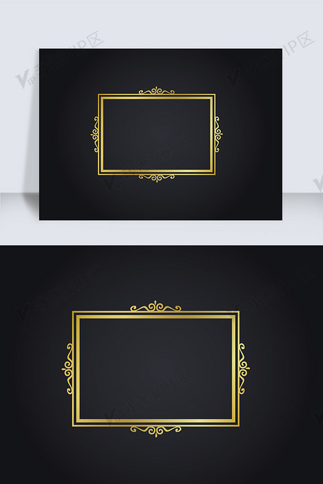 金色欧式边框花纹花边素材下载-编号25610115-其他-我图网
