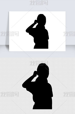 原创少先队员剪影元素版权可商用