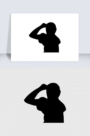 少先队员剪影元素