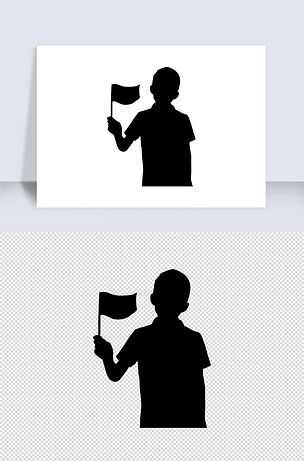 少先队员剪影元素