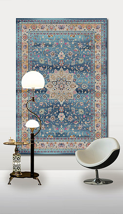 欧式古典高贵波斯复古花纹地毯地垫图案设计