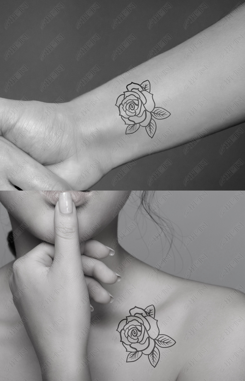 原创黑白花纹纹身图案