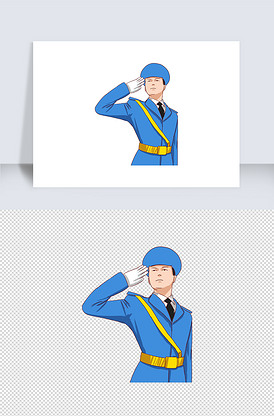 海陆空三军手绘插画免抠元素