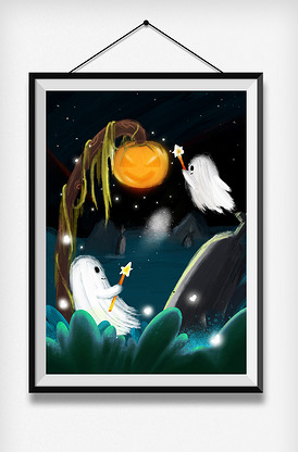 2020万圣节小鬼精灵南瓜吊灯可爱.