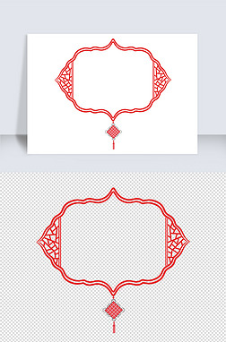 红色中国风边框图片