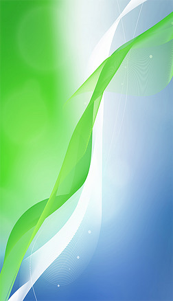 蓝绿色渐变科技感曲线抽象海报背景素材
