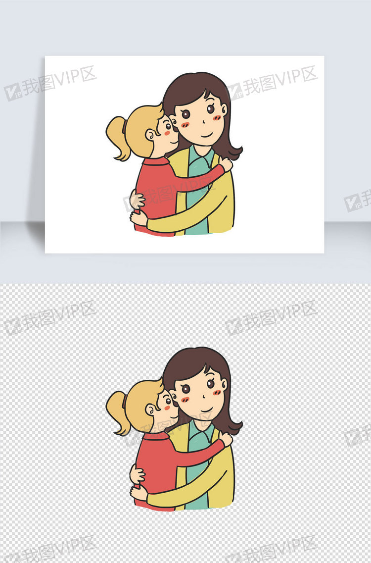 母亲节手绘卡通元素