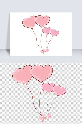 粉色520告白爱心气球图片