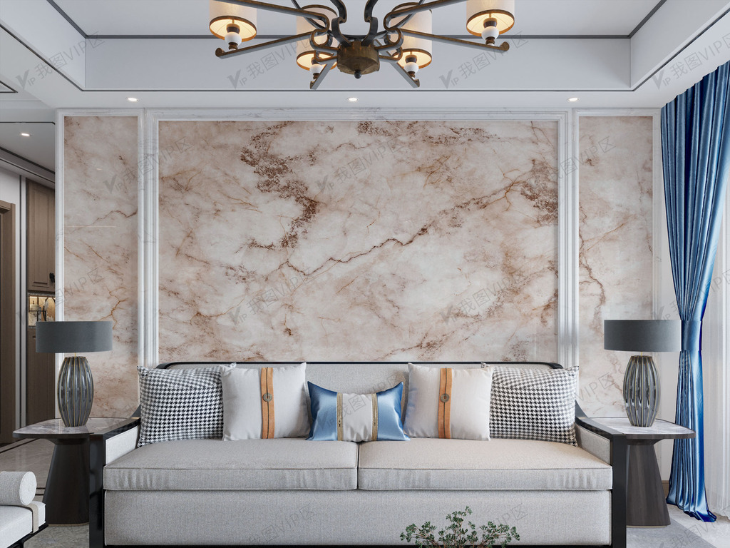 大理石石纹瓷砖背景墙