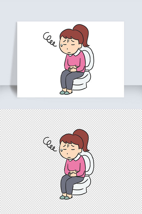 拉肚子手绘卡通元素图片素材(psd分层格式)免费下载_动漫人物大全-我