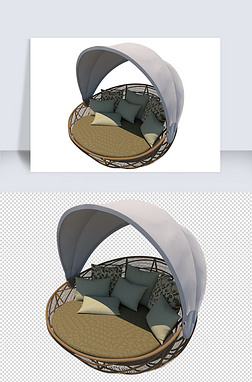 sketch up户外建筑|原创su模型建模模型素材椅子凳子客厅