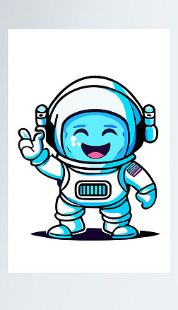 设计元素宇航员LOGO形象人物插画T恤