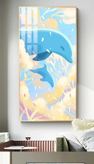 意境简约鲸鱼装饰画3