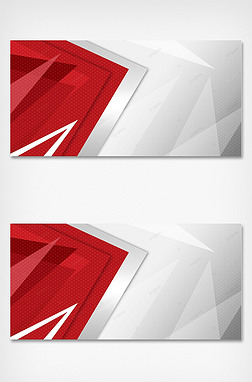 红白色商务简约几何抽象背景