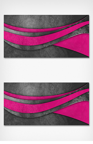 黑色和粉红色波浪抽象商务背景