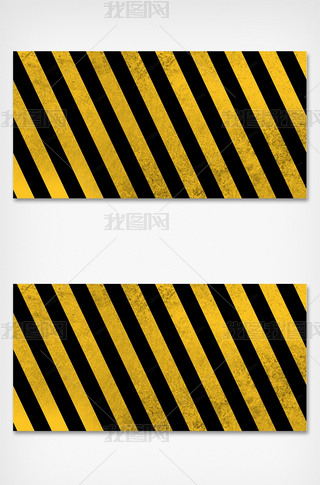 黄黑斜线线条警戒线背景