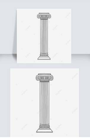 古希腊装饰建筑多爱奥尼亚柱子