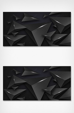 暗黑色三角亮边背景