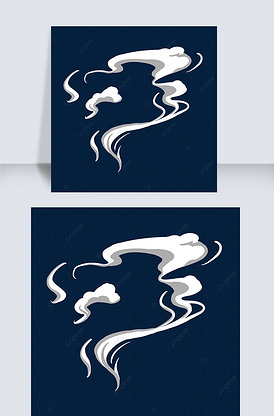 烟雾缭绕卡通烟雾云朵